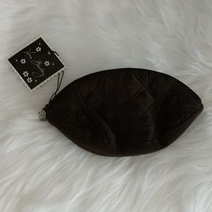 Vera Bradley espresso cosmetic case NWT!